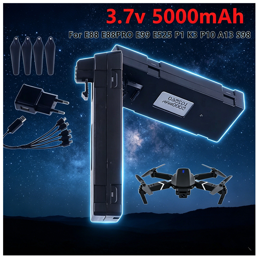 Drone Rc E99 K3 - 3,7 V 5000 mAh wiederaufladbarer Li-Ionen-Akku