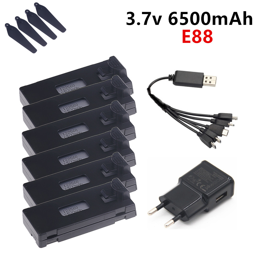 Drone Rc E99 K3 - 3,7 V 6500 mAh Lipo Batterie