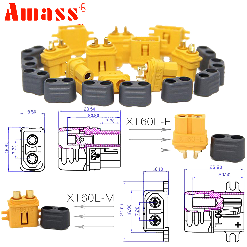 Drone Rc Truck - 5 Paar Amass XT60-L XT60L Bullet-Steckverbinder