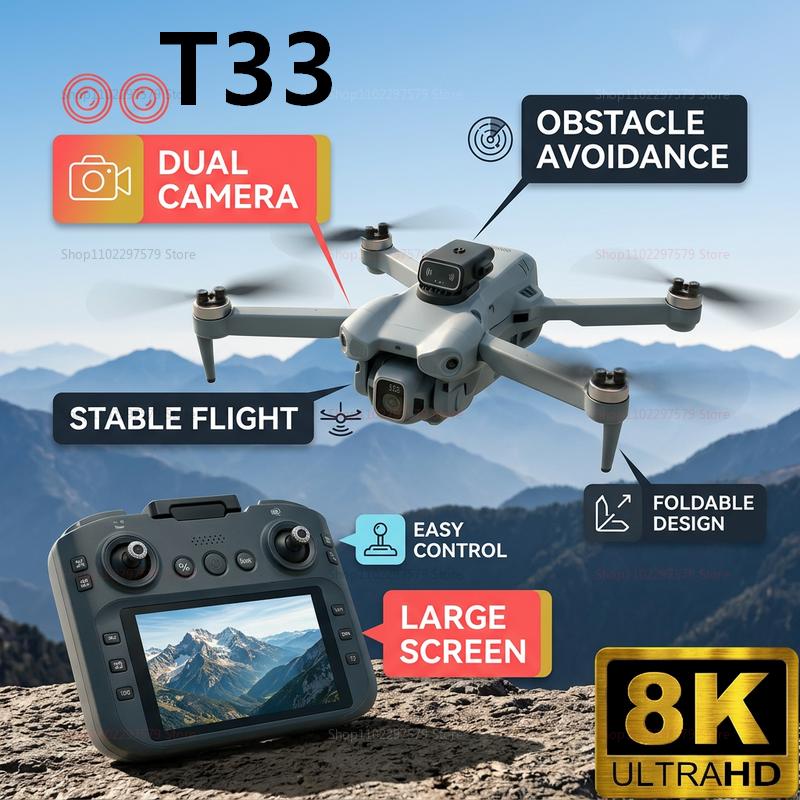 Drone Rc Folding - 2026 Neue T33 RC-Drohne mit 8K-Kamera,