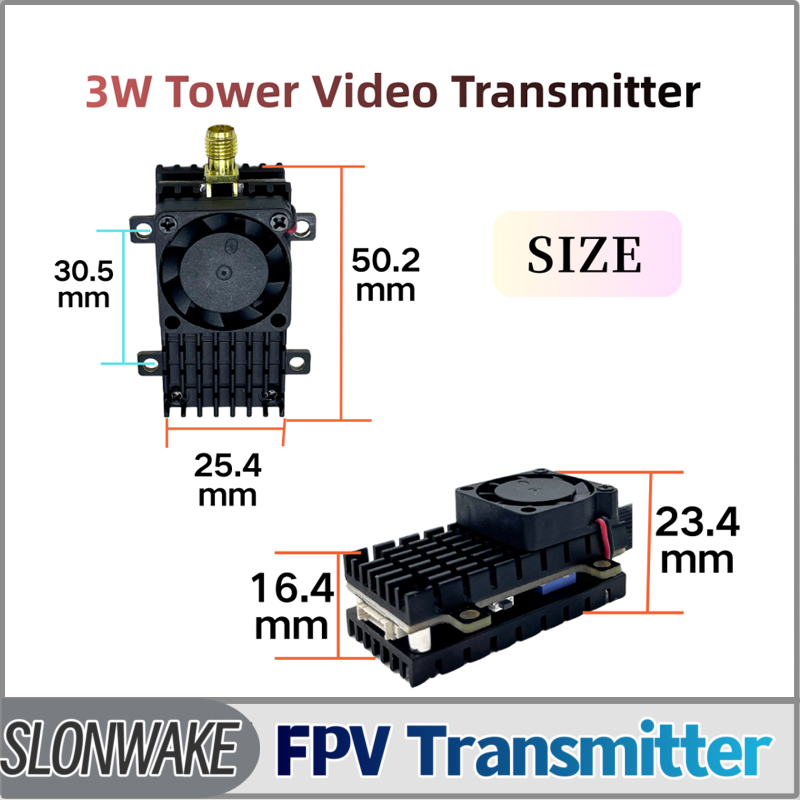 - Remote Control (Rc) Drone - SLONWAKE 5,8G 3000mW Simulation VTX FPV
