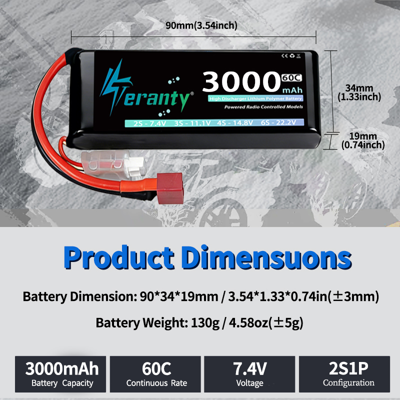 TERANTY 2S 3000mAh Lipo-Akku 7 – Drone Rc Truck Bewertung und Preis