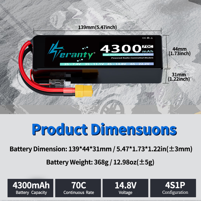 TERANTY 4S 4300mAh 14,8V 70C 1 – Drone Rc Truck Bewertung und Preis